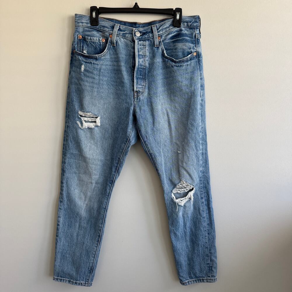 Levi's Premium Denim Jeans San Francisco 501S Button Fly Distressed 31x28